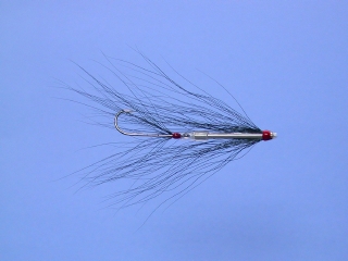 Tingler with dressed tail hook - black